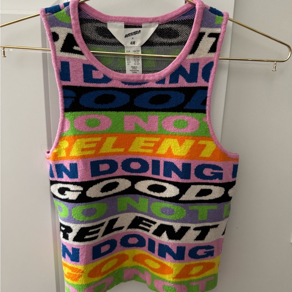 H&M x Lakwena Multicolor Graphic Kids Knit Top